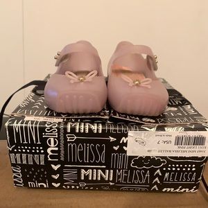 Mini Melissa ballet flat in pink pearl